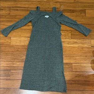 Speechless Olive Off-Shoulder Dress